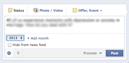 Timing Facebook Posts